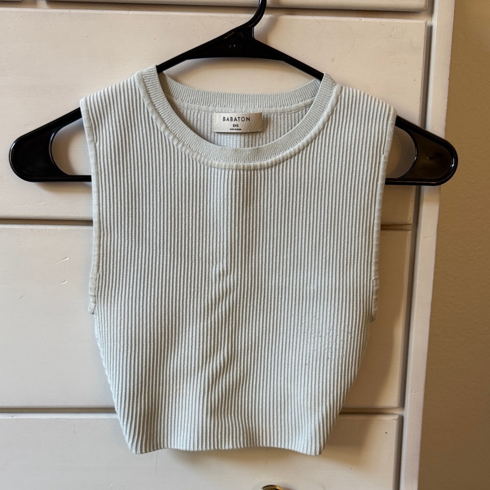 Babaton sculpt knit crop tank top